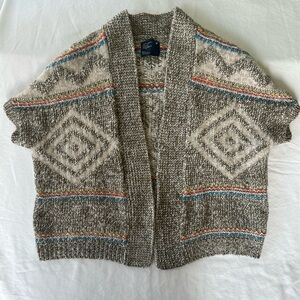American Eagle Outfitters Multicolor Knit Poncho